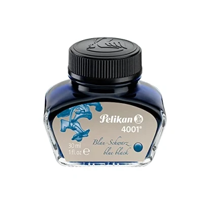Image of Pelikan 301028 Ink 4001 Blue Black, 30 ml