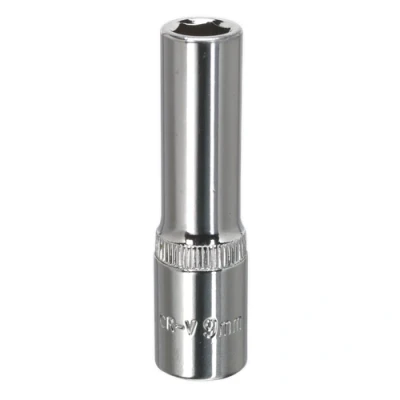 Image of Sealey Premier WallDrive® Socket 9mm Deep 3/8&quot;Sq Drive Fully Polished