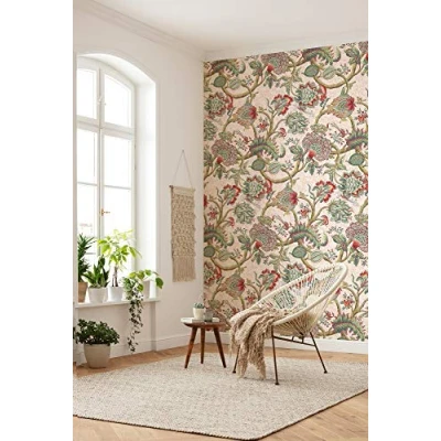 Image of Komar Fleurs HX4 021 Non Woven Photo Wallpaper XXL Decoration Art Nouveau Bedroom Living Room Office Hallway Size 200 x 280 cm (Width Height) Multi Coloured