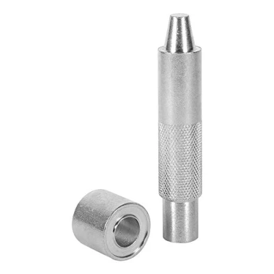Image of 14mm Eyelet Hole Punch Tool Die Kit Grommet Setter Hollow for Leather Craft Clothing Fabric Curtain Hand