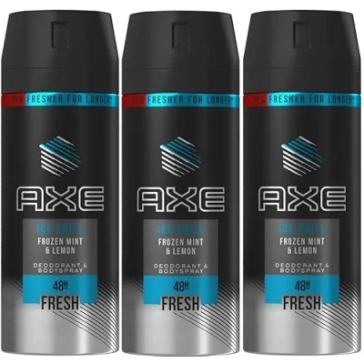 Image of 3 x Axe Deodorant Body Spray150ml Ice Chill