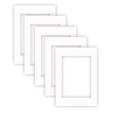 Image of nielsen Conservation Picture Mount White A3, 29.7x42cm to fit Image Size A4, 21x29.7cm, Set of 5, Acid Free (pH Neutral) Protective Photo Mount, Smooth Surface Pure