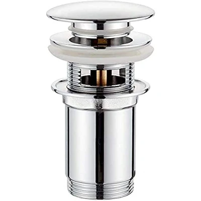 Image of GRIFEMA G104 Metal Basin Pop up Waste, Slotted Bathroom Sink Drain Plug, Chrome, Silver, S [Amazon Exclusive]