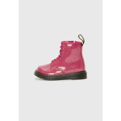 Image of Dr. Martens Classic ankle boots fuchsia/silvercoloured/goldcoloured for kids, Size: 7K, Fuchsia/silver/coloured/gold/coloured shoes