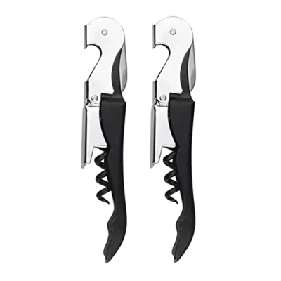 Image of Lansonee 2 PCS 3 in 1 Corkscrew Wine Bottle Opener, Professional Waiters Friend Beer and Opener