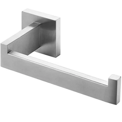 Image of HITSLAM Brushed Nickel Toilet Roll Holder Wall Mounted Premium 304 Stainless Steel Paper for Bathroom Rustproof Square