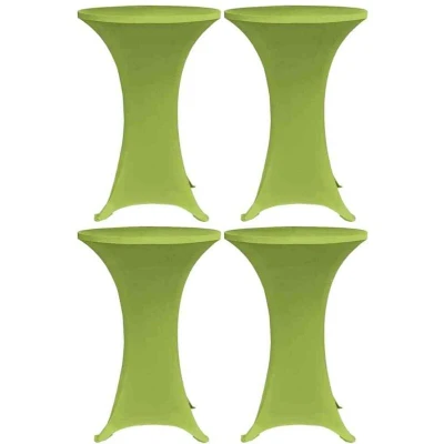 Image of vidaXL Stretch Table Cover 4 pcs 60 cm Green