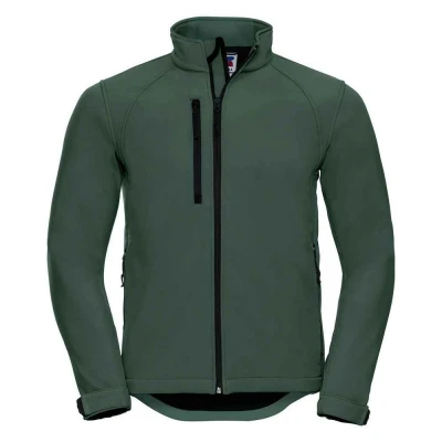 Image of Russell Athletic Mens Plain Soft Shell Jacket (Bottle) Green Size 4XL