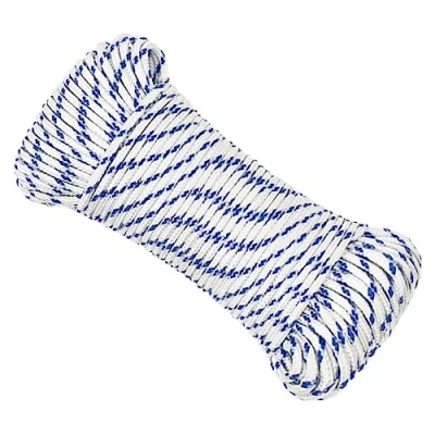 Image of vidaXL Durable Polypropylene Boat Rope Multipurpose 5mm Thickness, 250m Long Marine Suitable for Sailing, Camping, Fishing Easy to Handle and Tie