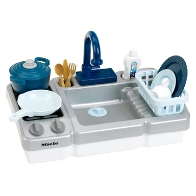 Image of Theo Klein 7166 Miele sink with hob Children&#039;s water pump function and accessories Toys for children aged 3 over