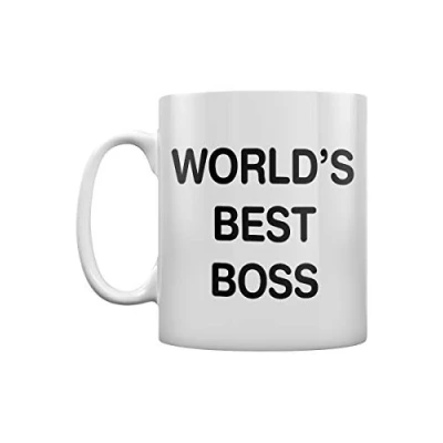 Image of Grindstore World&#039;s Best Boss Mug for Tea or Coffee White