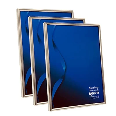 Image of Kenro Box of 3 Silver Plated Photo Frame 6x4 Inch / 10x15cm Symphony Classic Series SY1015