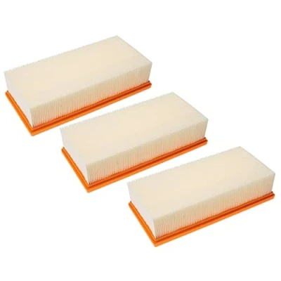 Image of vhbw Set 3x Flat Fold Filter Replacement for Kärcher 6.904 284.0 Industrial Vacuum Cleaner, Wet/Dry Cleaner Pleated Element