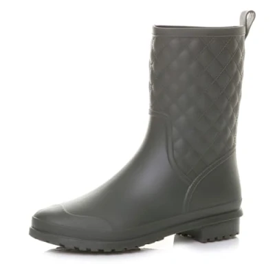 Image of AJVANI Womens ladies quilted wellingtons wellies waterproof ankle boots size 6 39