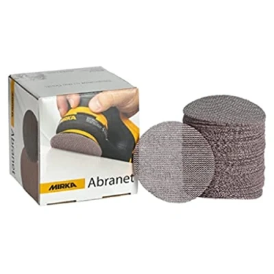 Image of Mirka Abranet net sanding disc Ø 77 mm Grip / Grit P240 50 pcs Sand paper discs for wood, filler, varnish, plastics