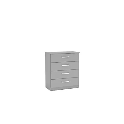 Image of Birlea Lynx 4 Drawer Chest High Gloss, Grey