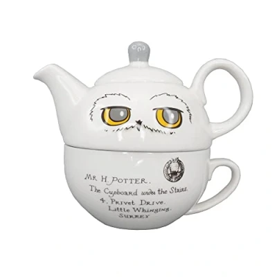 Image of Harry Potter Hedwig Tea Set for One Owl Cup Pot Small Teapot