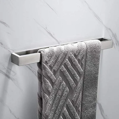Image of Celbon 30CM Bathroom Towel Holder Rail Self Adhesive Bar Rack for Bath Brush Finish without Drilling