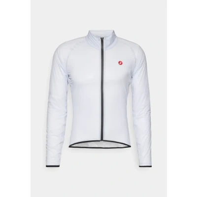 Image of Castelli Squall Shell Jacket Cycling Jersey, Men&#039;s, Size: Large, Silver gray/black