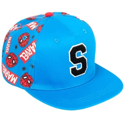 Image of Marvel Spiderman Personalised Baseball Cap for Boys Embroidered Letter Adjustable Snapback Kids Hat 100% UV Protection Summer Holiday Blue