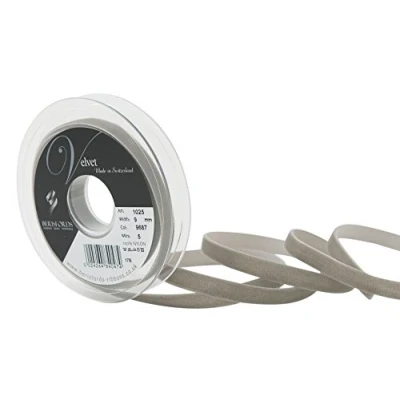 Image of Berisfords Velvet Ribbon, Khaki, 10.2 x 1.5 cm