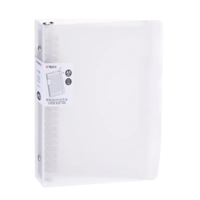 Image of M&amp;G Telescoping Binder Notebook, A5 20 Holes Spiral Ring 60 Sheets Notepaper Refillable with Frosted Cover for Office Home