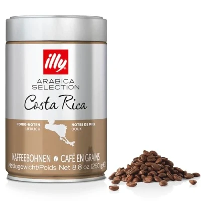 Image of illy Coffee, Luxury Arabica Coffee Beans Selection, Costa Rica Beans, 250g