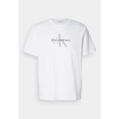 Image of Calvin Klein Jeans HERO Monologo Print Tshirt, Men&#039;s, Size: Large, Bright white