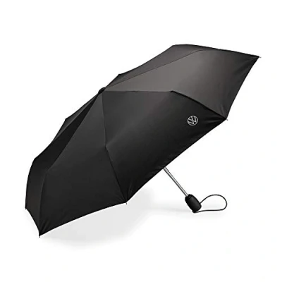 Image of Volkswagen 000087602P Pocket Umbrella Black with VW Logo