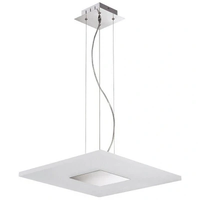 Image of Notte Pendant 28W LED Square 3000K, 1700lm, Polished Chrome/Frosted Acrylic