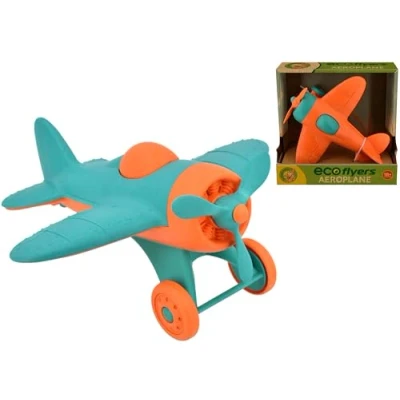 Image of KandyToys Eco Flyers Aeroplane Toy Recyclable Plane for Kids Bioplastic made from Wheat Comes in 2 Colours 1 sent at Random