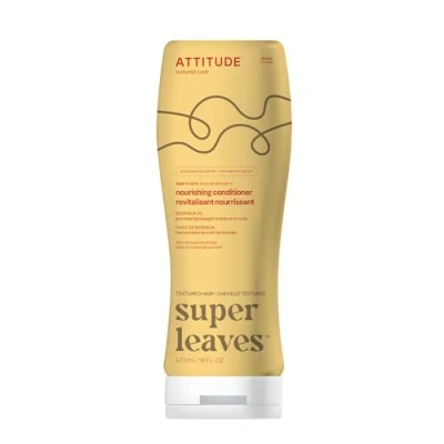 Image of ATTITUDE Nourishing Conditioner for Curly Hair with Moringa Oil, Vegan Detangler and Naturally Derived, 3a, 3b, 3c Curl Type, Provides Lightweight Moisture to Curls, 473 mL