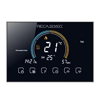 Image of BecaSmart Series 8000 3A LCD Touch Screen Boiler Heating Intelligent Programming Control Thermostat with WiFi Connection (Boiler Heating, Black(WiFi))