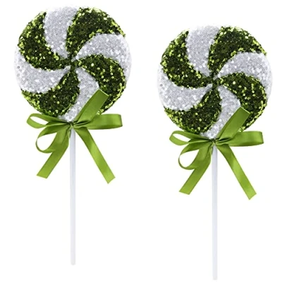 Image of Christmas Concepts® Pack of 2 36cm (14,2&quot;) Giant Sparkly Sequin Lollipop Decoration Tree Ornaments 11 Colours Available