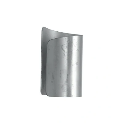 Image of Imagine Curved Glass Wall Light, Silver Leaf, E27