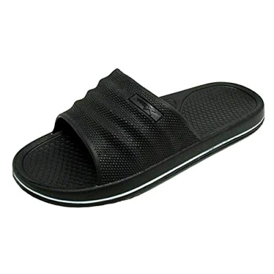 Image of X Sport Men&#039;s Slip On Pool Beach Sliders Sandals Black UK 7
