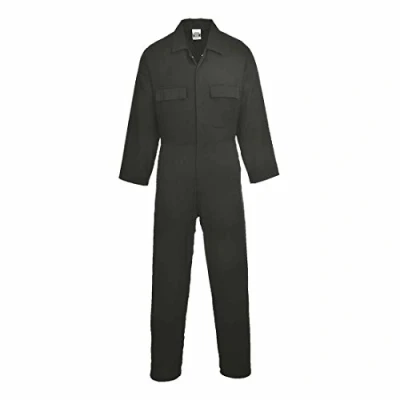 Image of Portwest Euro Cotton Jumpsuit, Size XL, Color Black, S998BKRXL, 1 piece