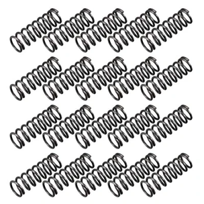 Image of sourcingmap Compression Spring 1.2mm Wire Dia , 10mm OD 30mm Free Length Steel Extension Spring,Black,20Pcs