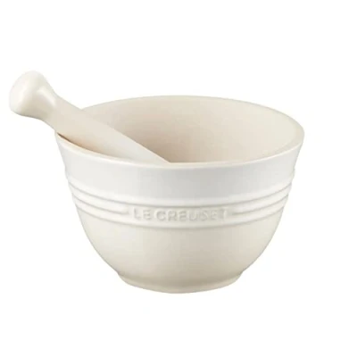 Image of Le Creuset Meringue Stoneware Pestle &amp; Mortar