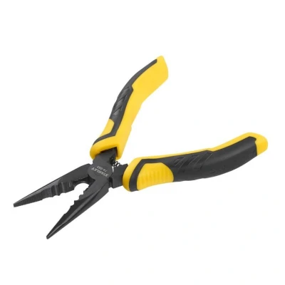 Image of STANLEY STA074363 Flat Long &amp; Snipe Nose Pliers, Yellow