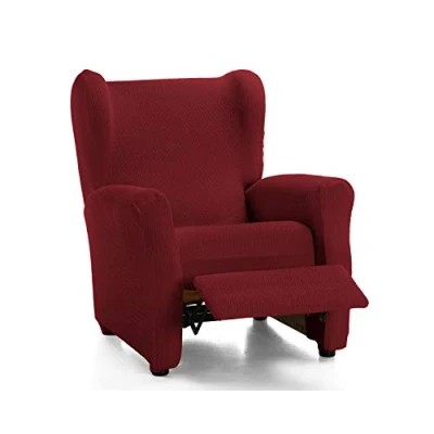 Image of Martina Home Armchair Cover, Fabric, Burgundy, Relax