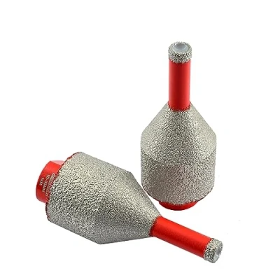 Image of DT DIATOOL 2pcs Diamond Core Bit Diameter 10 35mm Milling Chamfer Integrated for Enlarging Polishing Holes on Porcelain Ceramic Granite Marble Countertop M14 Thread