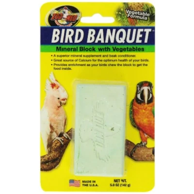 Image of Zoo Med bird banquet, feeding block for birds, vegetable mix