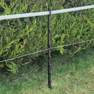Image of Black 3FT Poly Post 105cm Tall Plastic Fencing Stake Reinforced Electric Fence Pole Ideal for Temporary Fences Portable Paddock Grazing Livestock Control Horse Cattle Sheep (10)