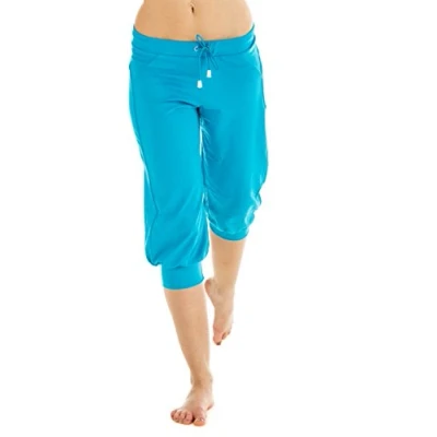 Image of Winshape WBE5 Women&#039;s 3/4 Length Tracksuit Bottoms turquoise Size:L