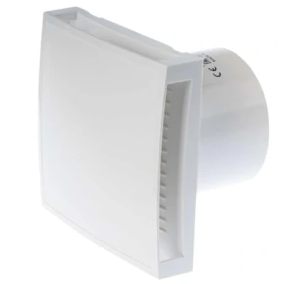 Image of EUROPLAST Diameter 100mm Light Switch Activation Bathroom Extractor fan with Timer 4 inch White Ventilation a Front Panel