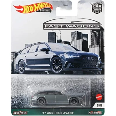Image of Hot Wheels Car Culture Circuit Legends 17 Audi RS6 AvantVehicle for 3 Kids Years Old &amp; Up, Premium Collection of 1:64 Scale Vehicle