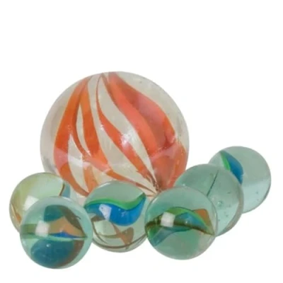 Image of Tobar Glass Marbles Bag of 19 Mixed Designs