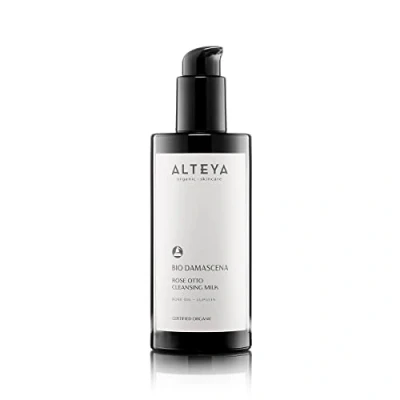 Image of Alteya Organic Cleansing Milk 200ml NaTrue Certified Pure Natural Moisturising Calming Purifying Skin Care Based on Therapeutic Grade Bulgarian Rose Essential Oil