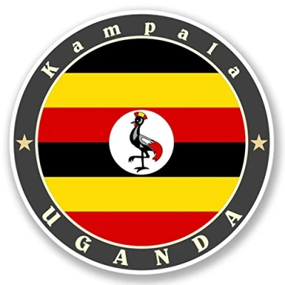 Image of 2 x 10cm/100mm Uganda Vinyl SELF Adhesive Sticker Decal Laptop Travel Luggage Car Bike Sign Fun #5188